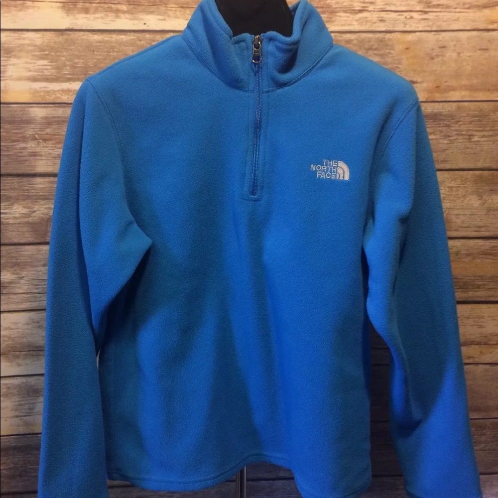 Boys NORTH FACE 1/4 zip Fleece Pullover Sz 14-16